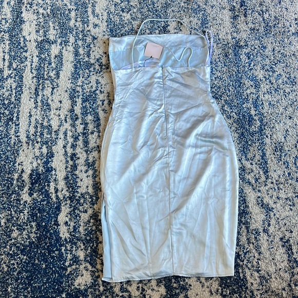 Superdown Billie Drape Midi Dress in Dusty Blue Medium - Picture 11 of 14